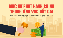 Infographics: Các mức xử phạt vi phạm hành chính trong lĩnh vực đất đai